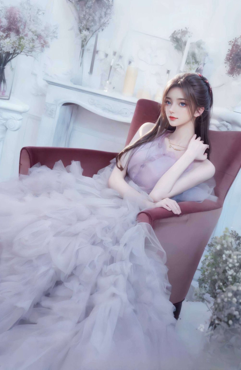 她的美丽不仅是壁纸上的风景飘逸如画